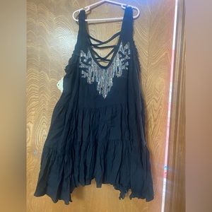 Free People Black Sleeveless Top Size L